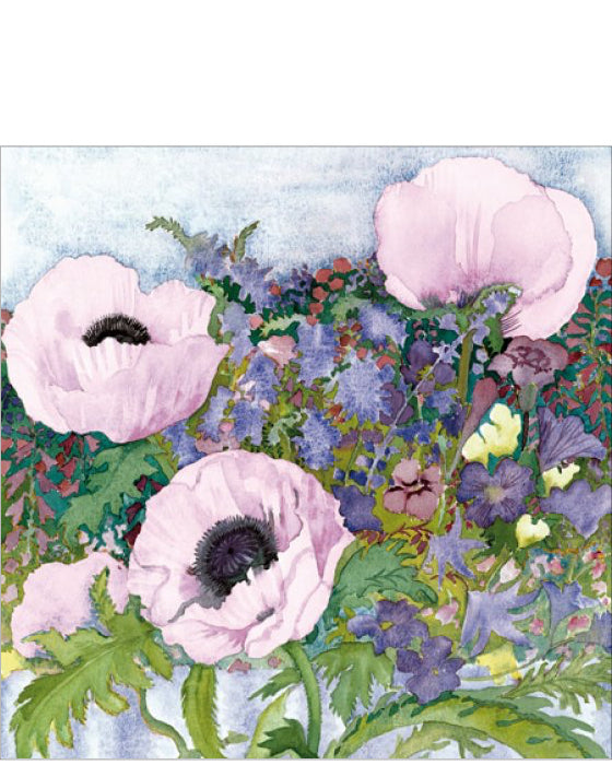 Perfect Papava Pink by Lillian Delevoryas - blank greeting card