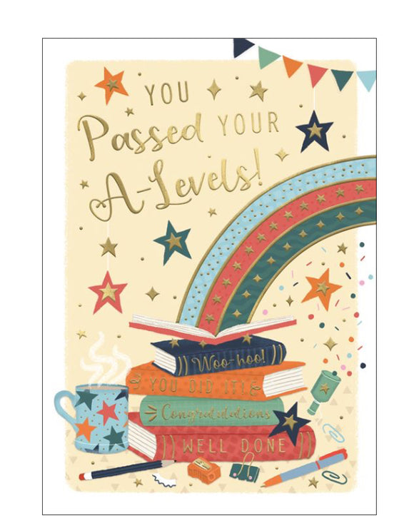 You passed your A levels card