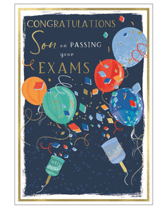 Son you passed your exams - Congratulations card