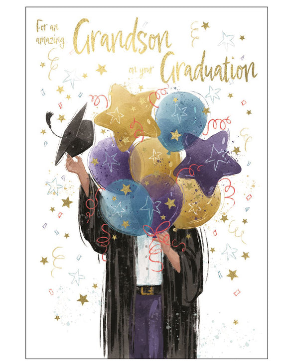 Amazing Grandson on your Graduation card