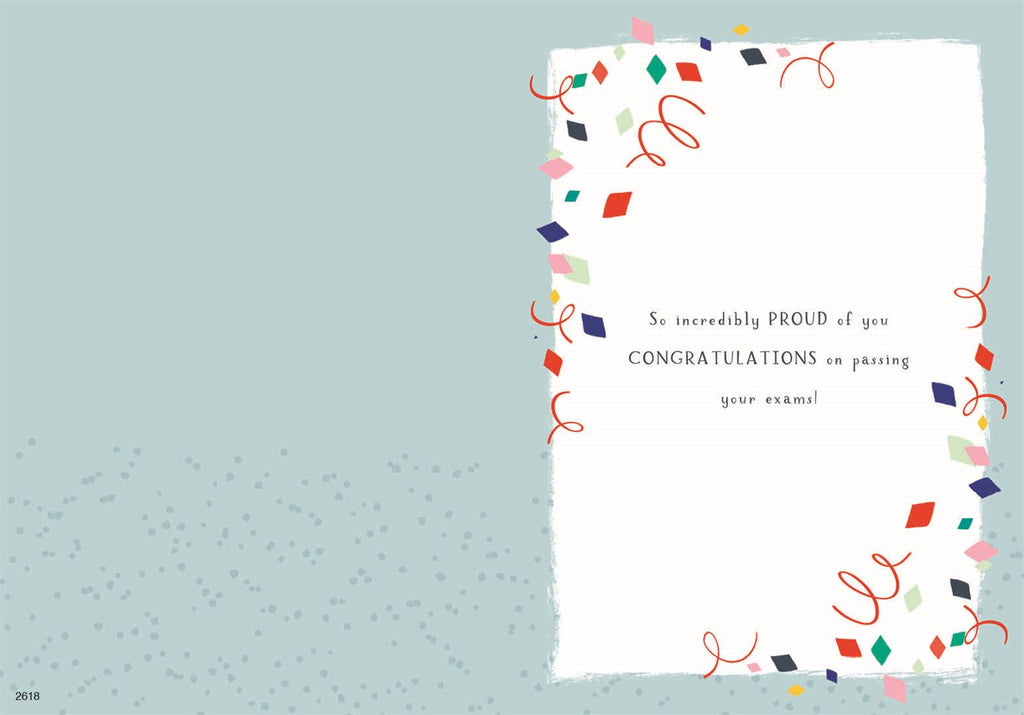 Congratulations you passed exams card