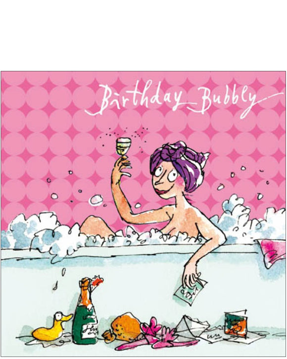 Birthday Bubbly - Quentin Blake birthday card