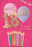 Daughter, Born in 2007 - 18th birthday card