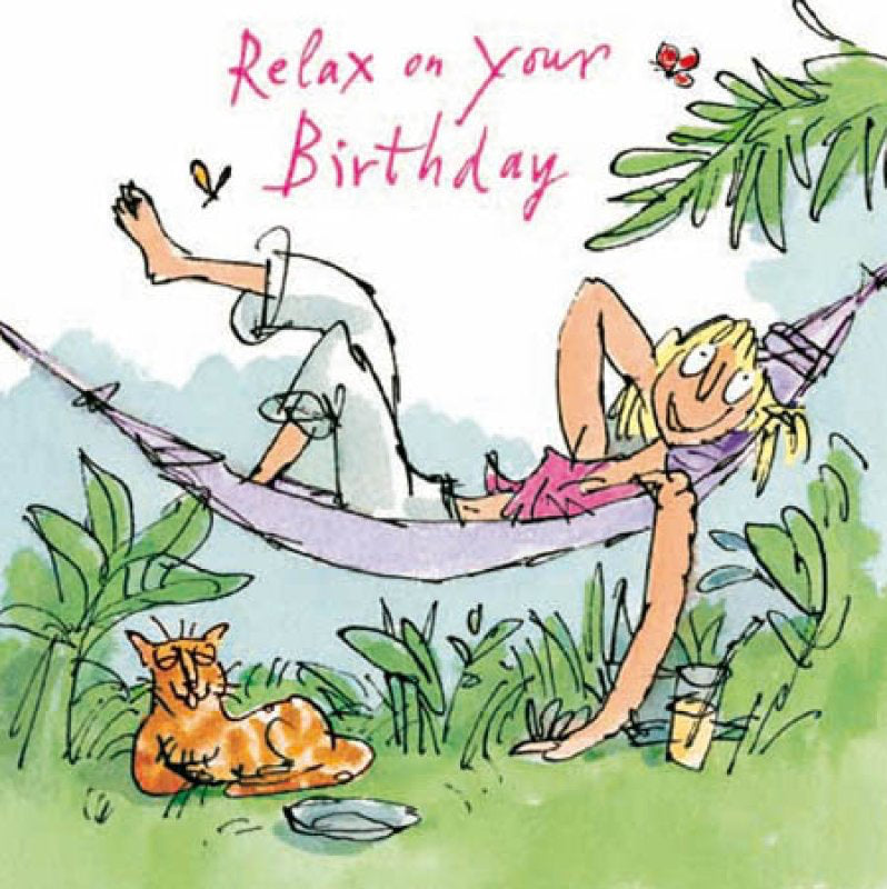Relax on your Birthday - Quentin Blake birthday card