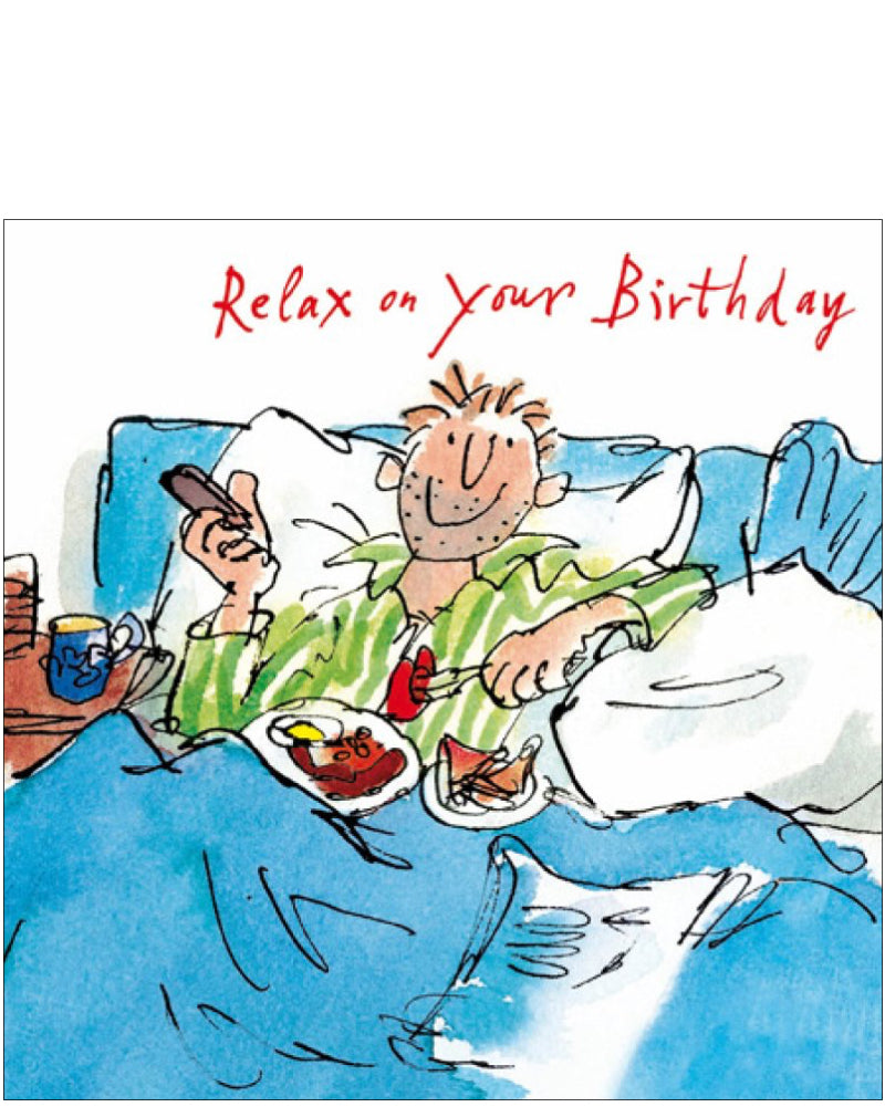 Relax on Your Birthday - Quentin Blake card