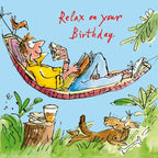 Relax on your Birthday - Quentin Blake card