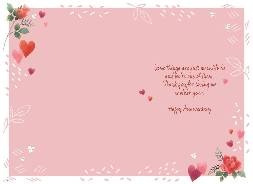 You & Me - our anniversary card