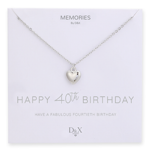 Happy 40th  Birthday - memories necklace