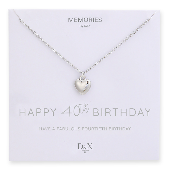 Happy 40th  Birthday - memories necklace