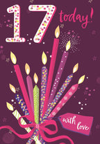 17 Today! with love -  card