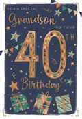 Grandson 40th Birthday card