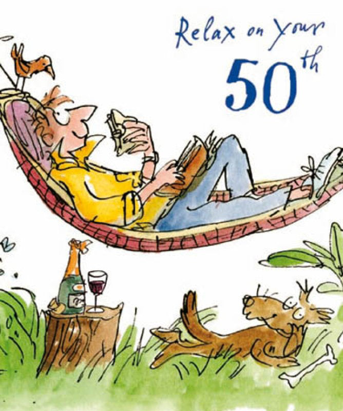 50th birthday - Quentin Blake card