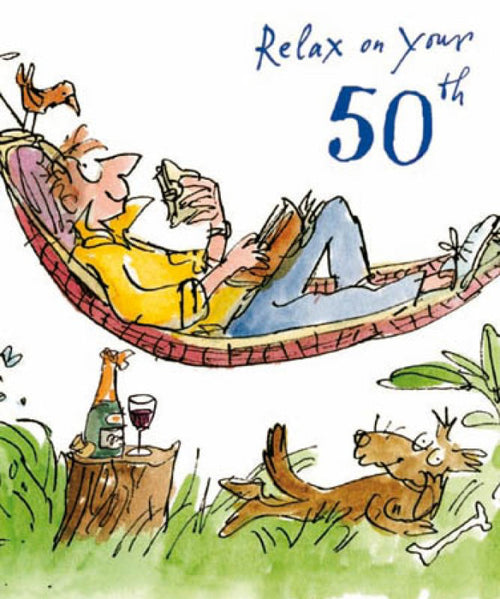 50th birthday - Quentin Blake card