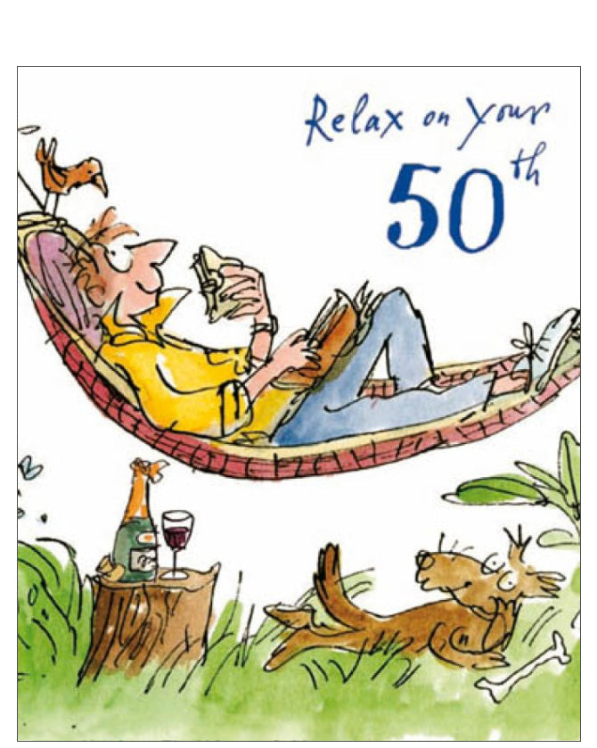 50th birthday - Quentin Blake card