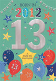 Born in 2012 - 13th Birthday card