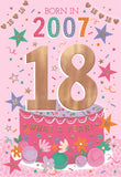 Born in 2007 - 18th Birthday card