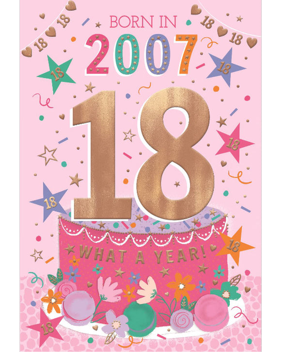 Relive the past and give a gift that's as unique as your loved one! These fantastic 18th birthday cards feature loads of interesting facts about the year 2007.


How much do you know about the year you were born - the top hits, the movies and the big news? Relive the year with this fun and educational 18th birthday card.