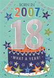 Born in 2007 - 18th birthday card