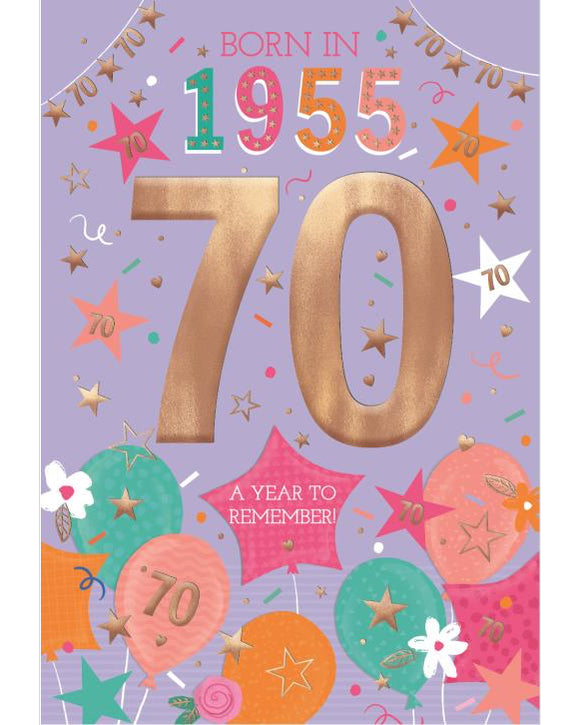 Born in 1955 - 70th birthday card
