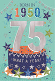 Born in 1950 - 75th birthday card