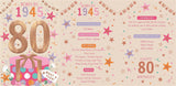 Born in 1945 - 80th birthday card