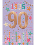 Relive the past and give a gift that's as unique as your loved one! These fantastic 90th birthday cards feature loads of interesting facts about the year 1935.


How much do you know about the year you were born - the top hits, the movies and the big news?&nbsp;Relive the year with this fun and educational 90th birthday card.
