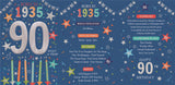 Born in 1935 - 90th birthday card