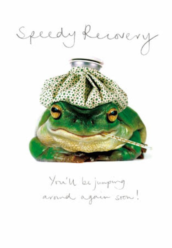 Croaky - get well soon card