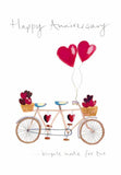 Bicycle Made for Two - Anniversary card