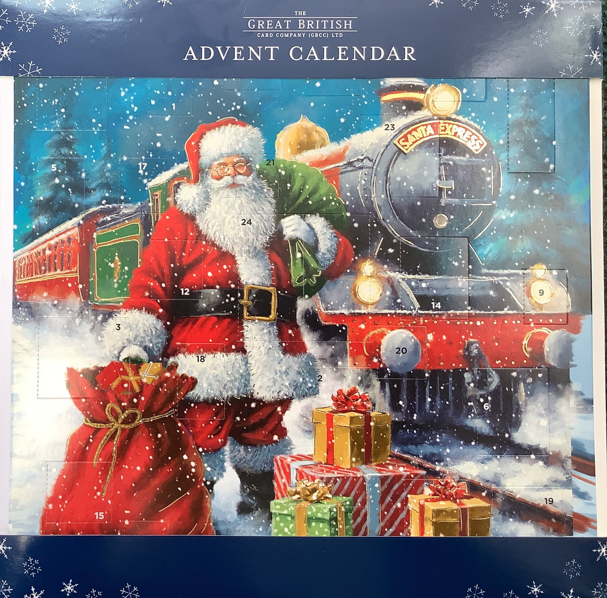 Santa & Train  - Square Advent Calendar