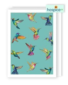 Colourful birds - Hospice uk blank card