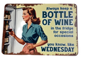 Wednesday - vintage metal sign