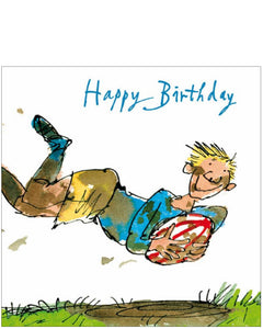 Rugby Fan - Quentin Blake birthday card