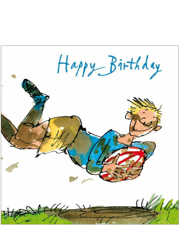 Rugby Fan - Quentin Blake birthday card