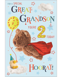 For a special Great Grandson - 2nd Birthday card