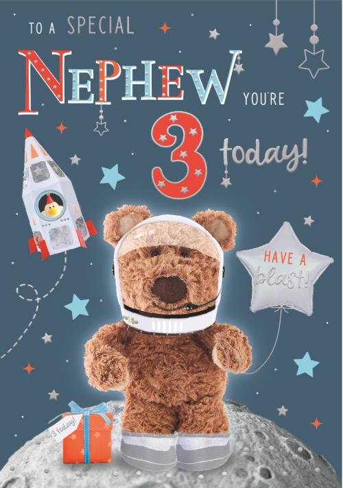 Nephew on your 3rd Birthday card