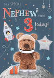 Nephew on your 3rd Birthday card