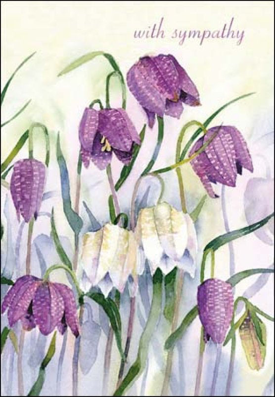 Fritillary Lawn - sympathy card