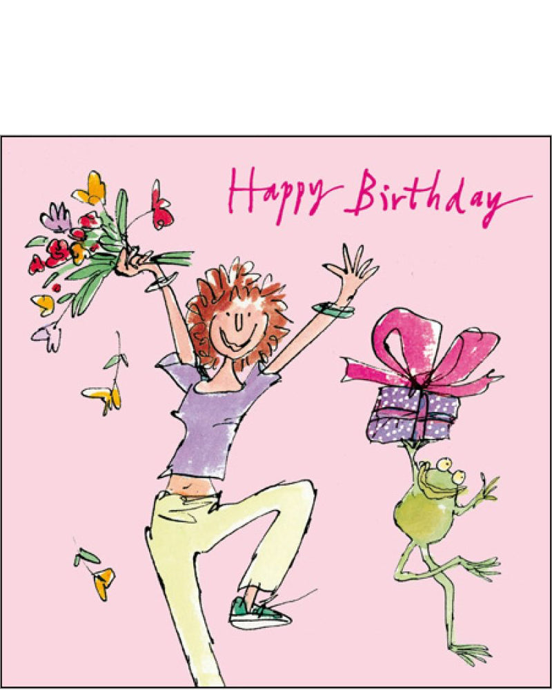 Dancing Frog - Quentin Blake birthday card