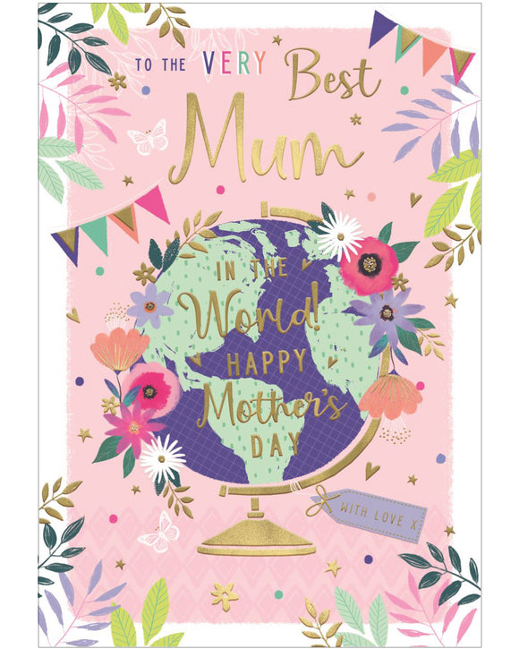 Best Mum in the world - Mother's Day card