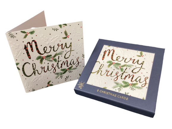 Merry Christmas - Box of 8 Luxury Christmas cards