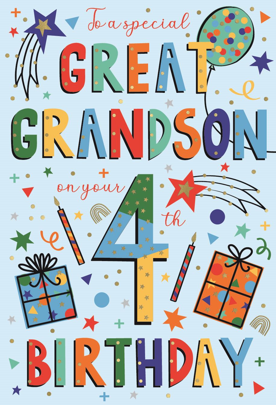To a special Great Grandson - 4th Birthday card