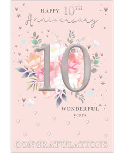 Happy 10th Wedding Anniversary card