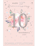 Happy 10th Wedding Anniversary card