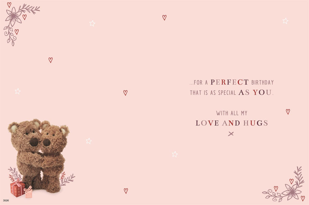 Barley the Brown Bear Gorgeous wife - Birthday Card