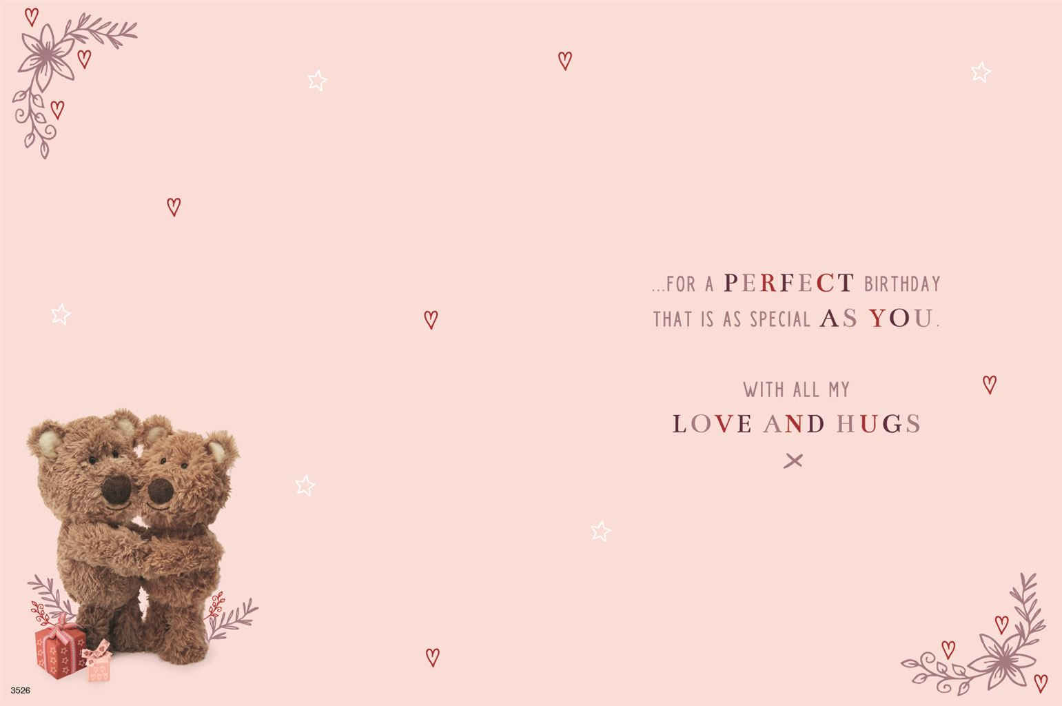 Barley the Brown Bear Gorgeous wife - Birthday Card