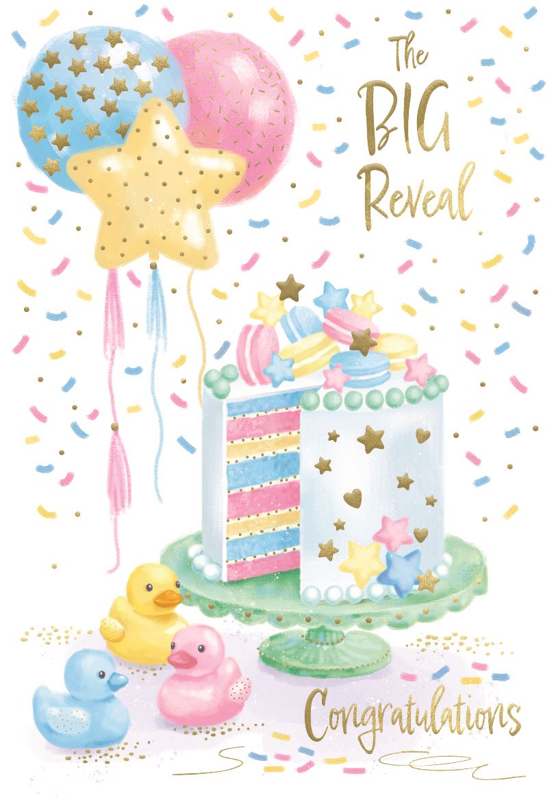 The Big Reveal - Gender reveal card