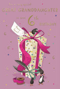 Special Great-Granddaughter 6th - Birthday card