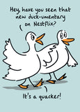 New duck-umentary - funny greetings card