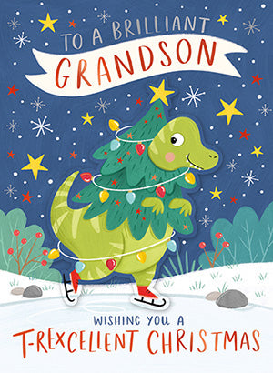 Brillant Grandson - Christmas card